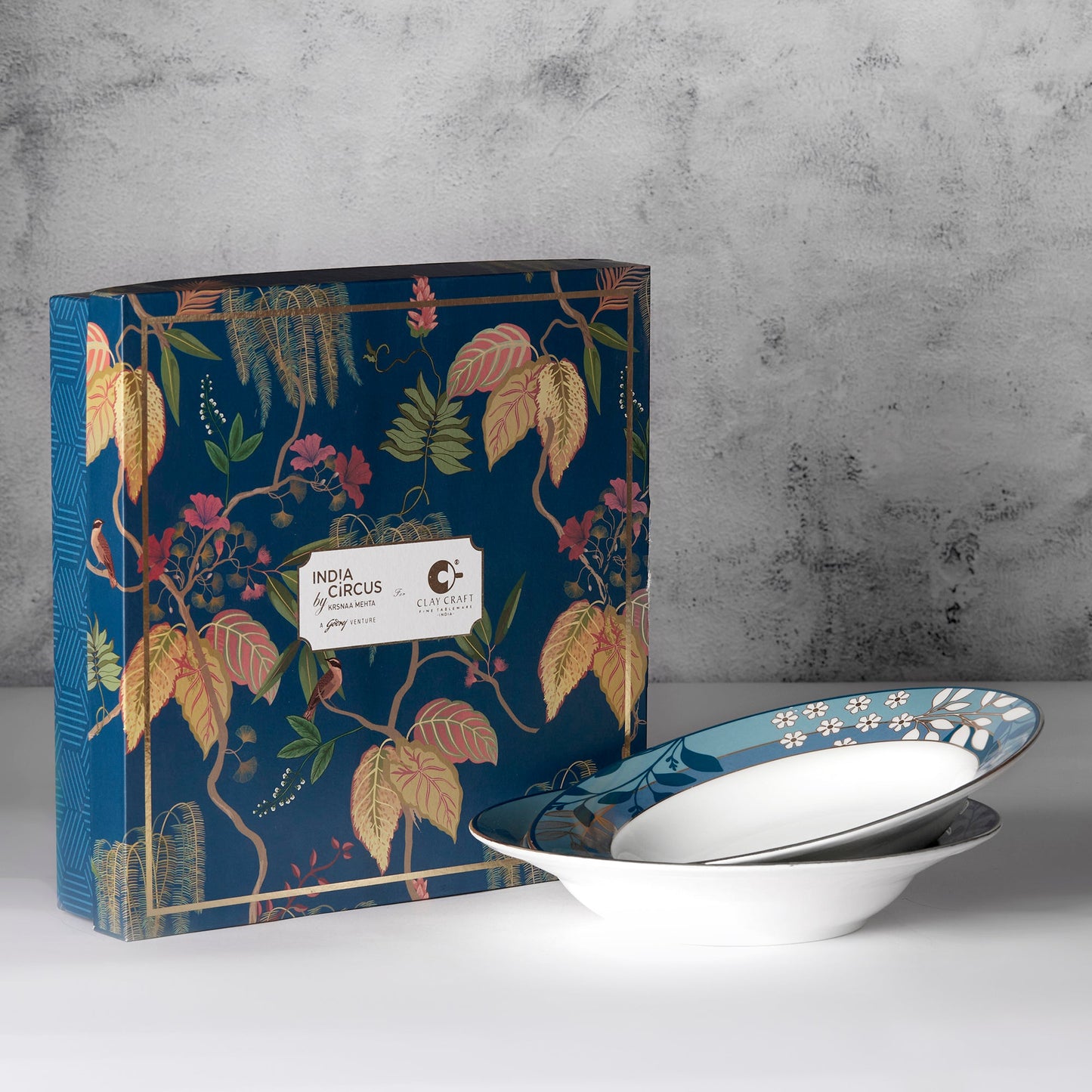 India Circus Oceanic Opulence Pasta Plate Set of 2