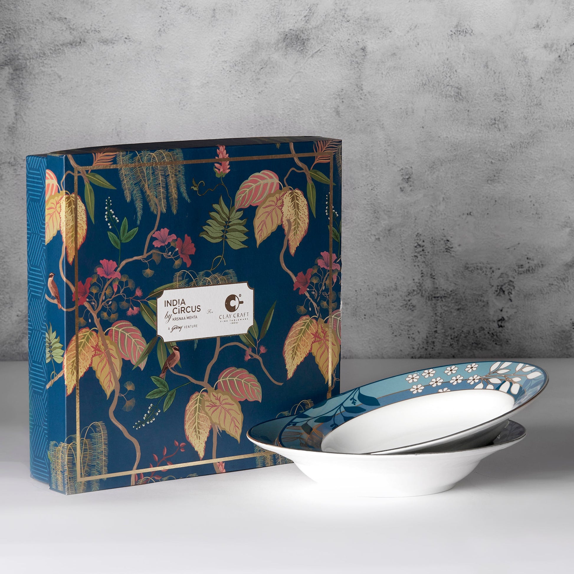 India Circus Oceanic Opulence Pasta Plate Set of 2