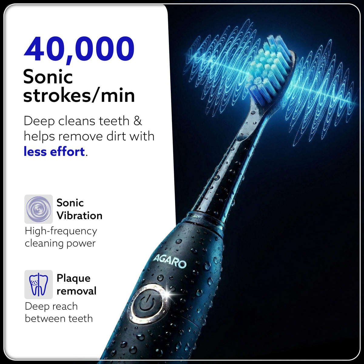 AGARO Cosmic Plus Sonic Electric Toothbrush  (Rosegold)-3