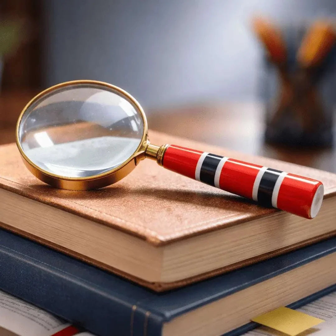 Brass Magnifying Glass With Black Wooden Handle (7.8 Inch)