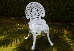 Sitopia Cast Aluminium Garden Patio Seating 4 Chair and 1 Table Set (White)