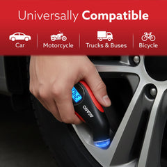AGARO Digital Tyre Pressure Gauge, 0–150 PSI, 4 Units, Backlit LCD, Non-Slip Grip & LED Nozzle, Portable Tyre Pressure C