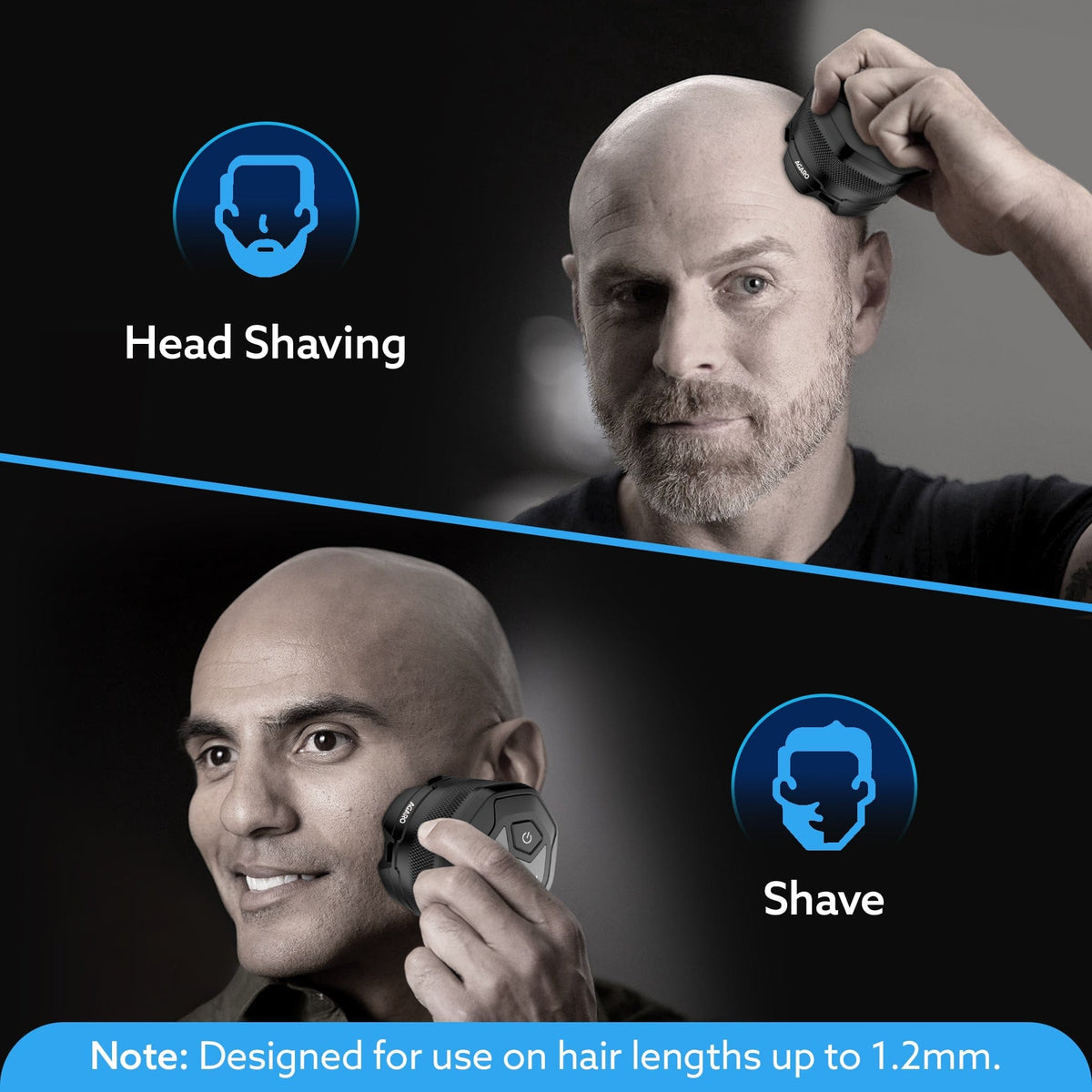 AGARO HS7979 Head Shaver, for Bald Men, 6 Flexible Heads, Wet/Dry Head Shaver, Rechargeable, IPX7 Waterproof, Detachable