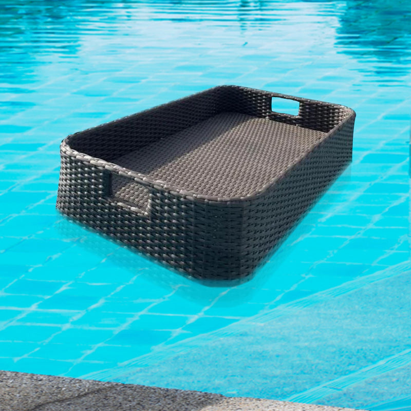 Jaime Luxury Floating Serving Tray For Swimming Pool -  Black ( Rectangle )