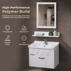 Plantex Unbreakable Wash Basin with Cabinet Full Set/BasinCabinet Vanity/Bathroom Vanity with Mirror (White)-4