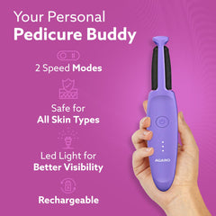 AGARO CR1414 Electric Callus Remover with 2 Replaceable Heads – Rechargeable Foot Scrubber for Dead Skin & Cracked Heels