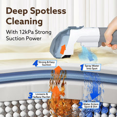 AGARO Crest Portable Spot Cleaner, Super Suction Cleaning Machine, Stain Remover, Multi-Purpose Portable Carpet and Upho