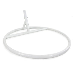 Faustino Single Seater Hanging Swing With Stand For Balcony , Garden Swing (White)