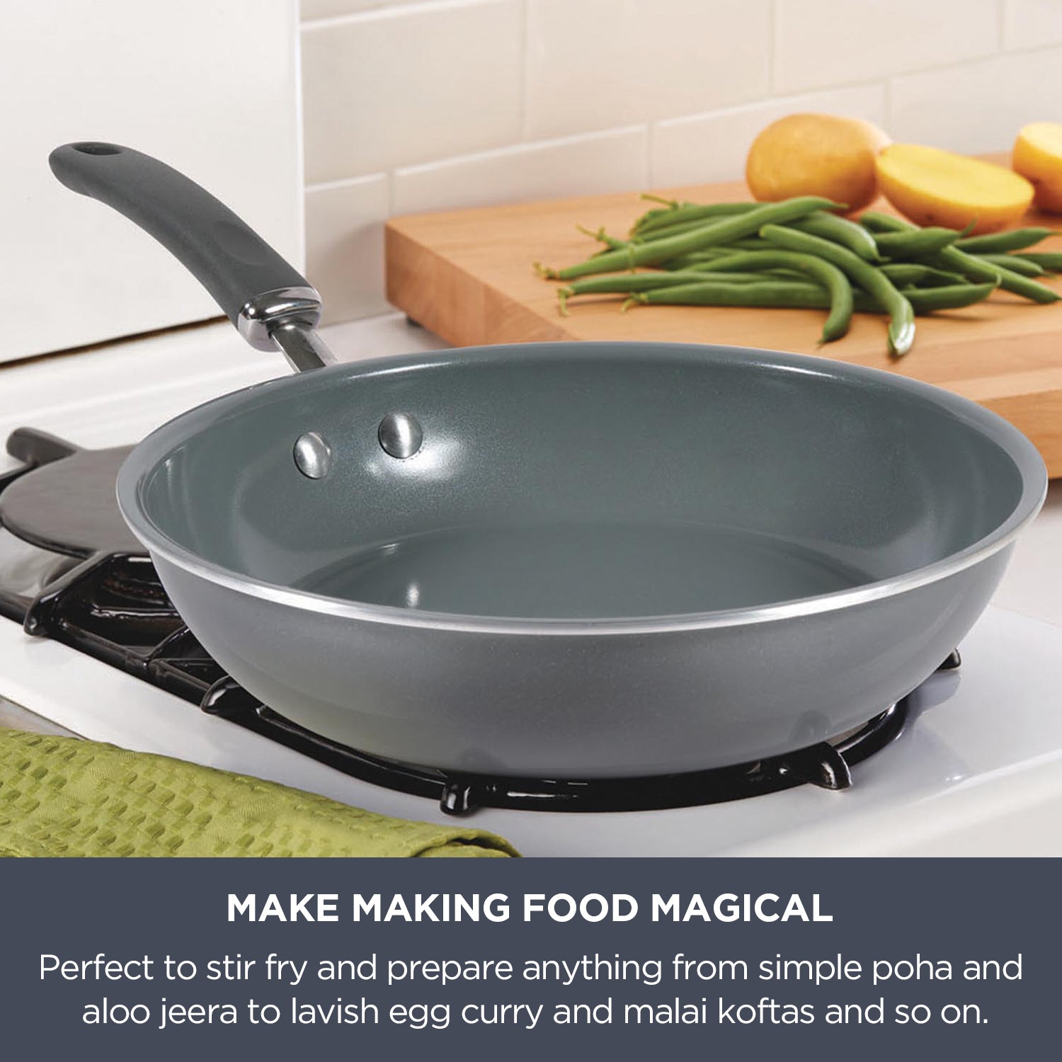 Meyer Anzen Ceramic Coated Cookware 2 piece Set -24cm frypan +28cm frypan