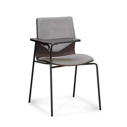 Nilkamal Zing Visitor Chair with Depth Adjustable Writing Pad (Walnut Brown & Black)