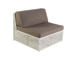 Ludovica Outdoor Patio Sofa Set 6 Chairs , 1 Footstool , 1 Side table and 1 Center Table (Off White)