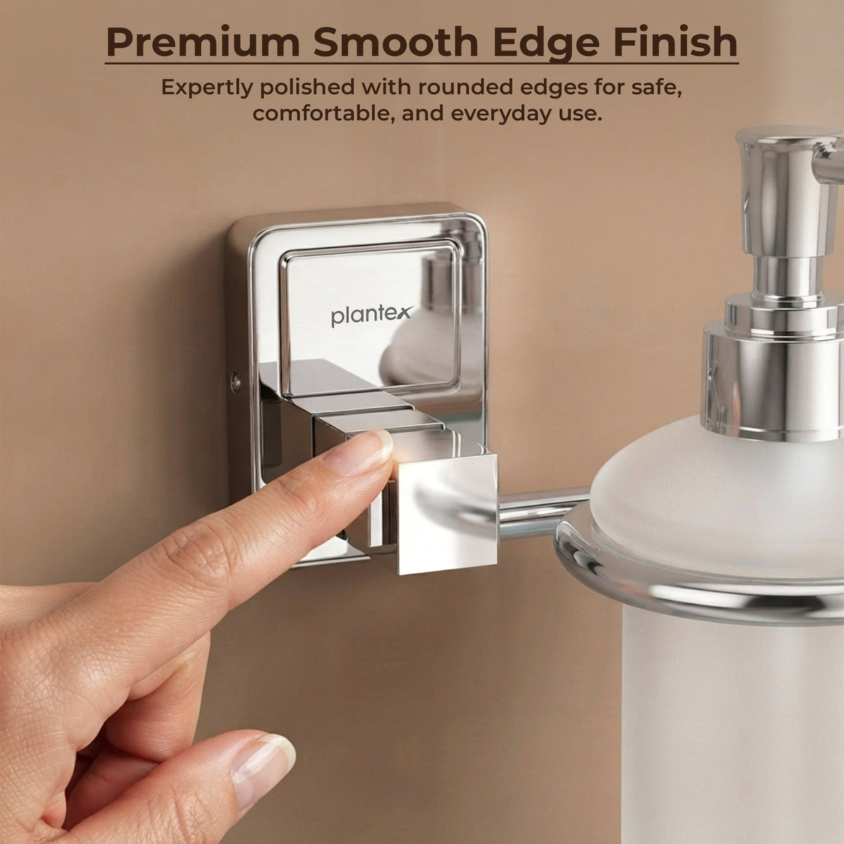 Plantex 304 Grade Stainless Steel Liquid Soap Dispenser/Shampoo Dispenser/Hand Wash Dispenser/Bathroom Accessories Pack of 1, Darcy (Chrome)-4