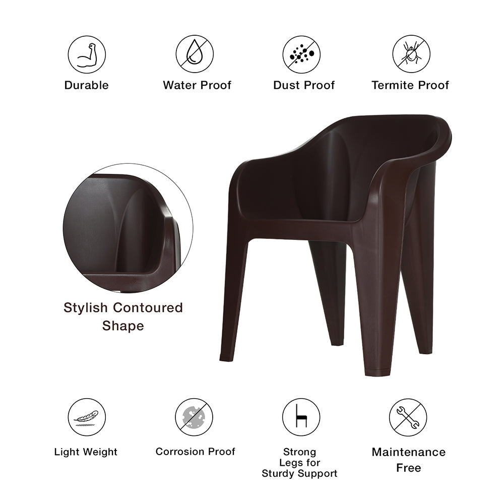 Supreme Futura Plastic With-Arm Chair