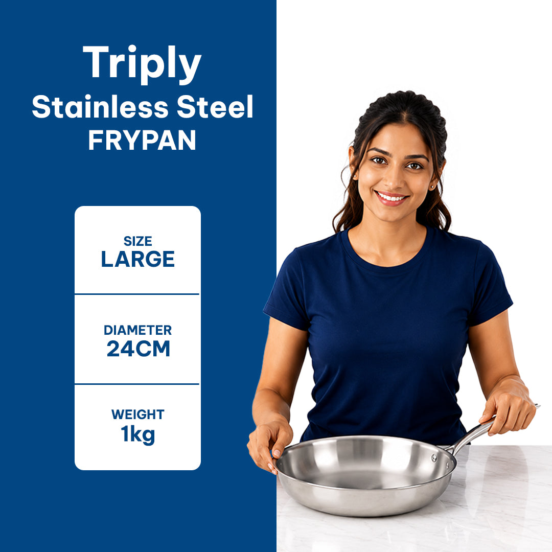 TriPly Stainless Steel Frypan