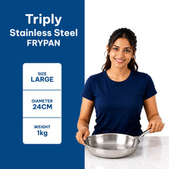 TriPly Stainless Steel Frypan