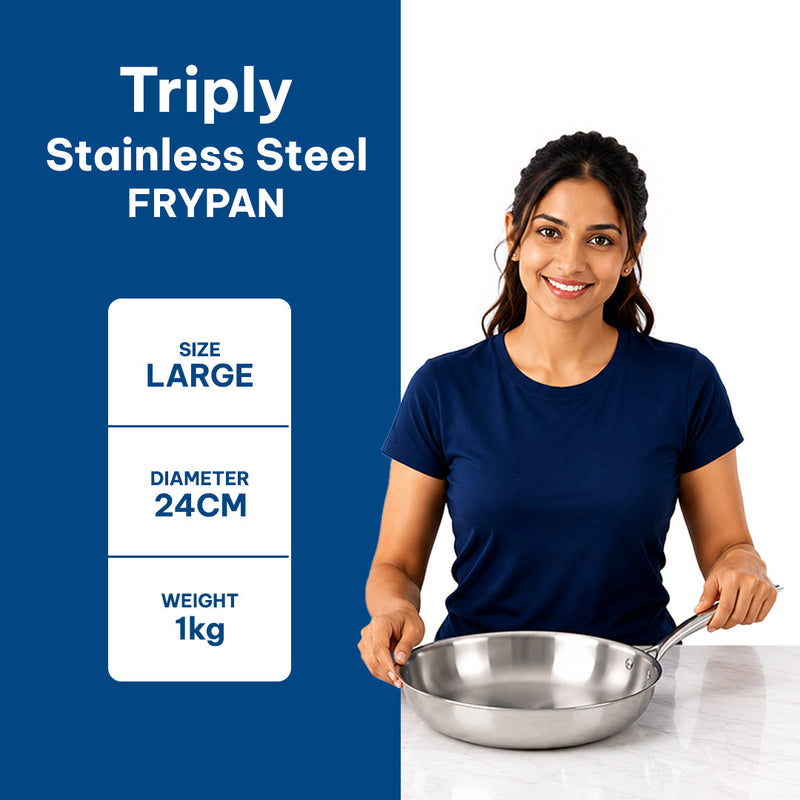 TriPly Stainless Steel Frypan