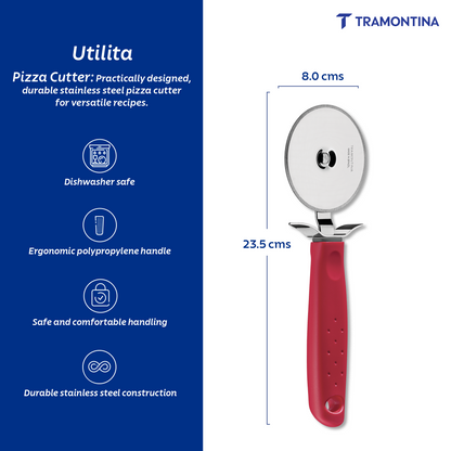 Utilita Pizza Cutter SS - Red