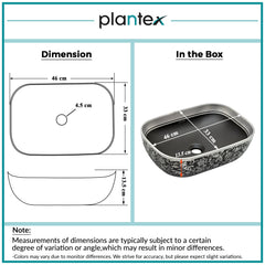 Plantex Wash Basin for Bathroom/Ceramic Table Top Washbasin/Countertop Vessel Sink Basin - Indo-European Collection (EQTT-521,18 x13x 5 Inch)-2