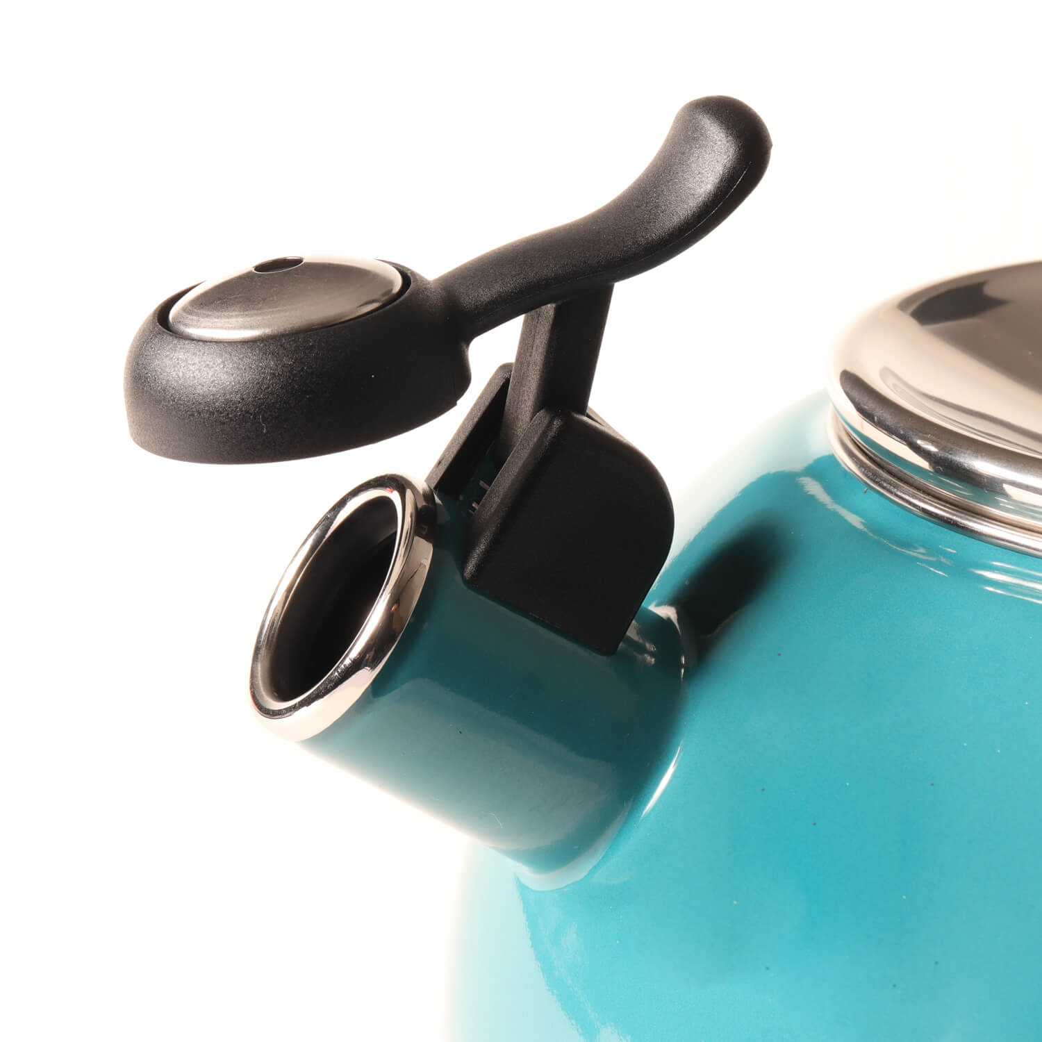 Circulon Enamel On Steel Whistling Tea Kettle 1.9 Liters, Turquoise