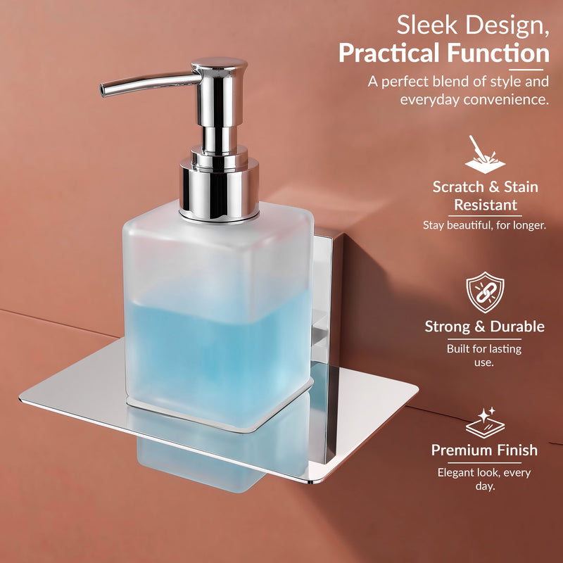 Plantex 304 Grade Stainless Steel Liquid 1 Ml Soap Dispenser/Shampoo Dispenser/Hand Wash Dispenser/Bathroom Accessories-Iris(Chrome)-5
