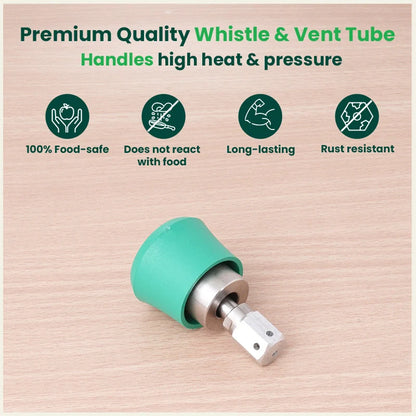 Triply Outer Lid Pressure Cooker Whistle and Vent Tube