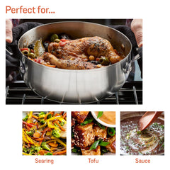 Meyer Select Stainless Steel Sauteuse 24cm (Induction & Gas Compatible)