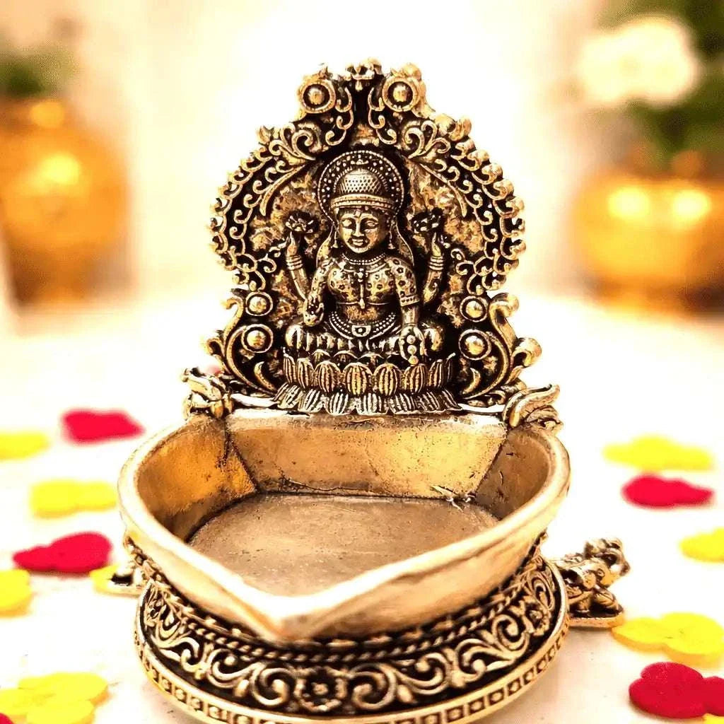 Brass Lakshmi Lightweight Diya (3 Inch)