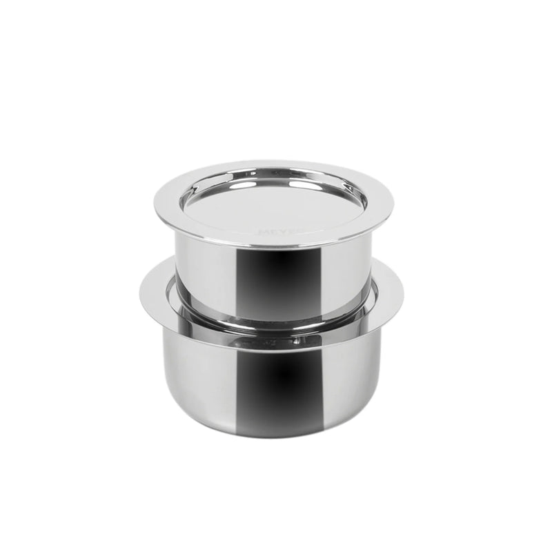 MEYER Trivantage set of 2 Tri-ply Stainless Steel Tope With Lid (18,20 cm)