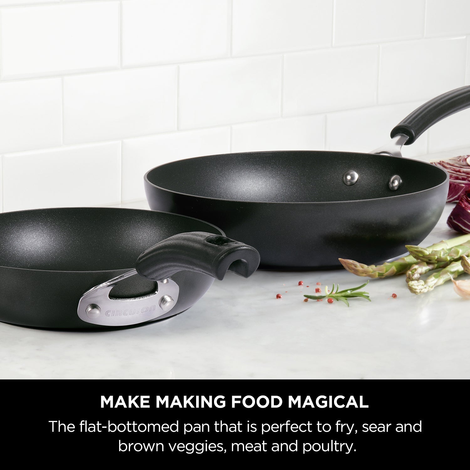 Circulon Origins 2pcs Hard Anodized + Non-Stick 20cm + 24cm Frypan Set