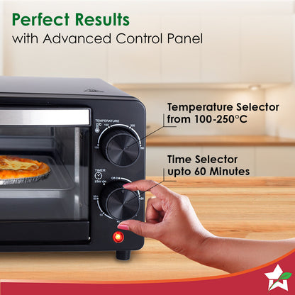 Oven Toaster Griller (OTG) for Kitchen, 10 L, Multi-function, For Baking, Grilling, Roasting, Heat-Resistant Glass, Customised Time & Temperature Control, Easy to Clean, 2-Yr Warranty