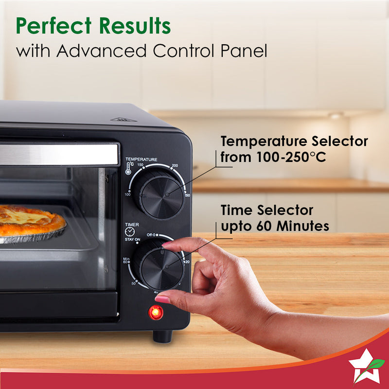 Oven Toaster Griller (OTG) for Kitchen, 10 L, Multi-function, For Baking, Grilling, Roasting, Heat-Resistant Glass, Customised Time & Temperature Control, Easy to Clean, 2-Yr Warranty