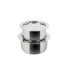 MEYER Trivantage set of 2 Tri-ply Stainless Steel Tope With Lid (14,16cm)