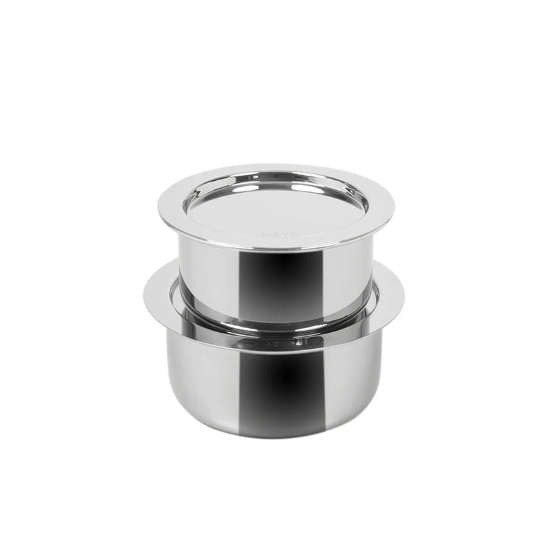 MEYER Trivantage set of 2 Tri-ply Stainless Steel Tope With Lid (14,16cm)