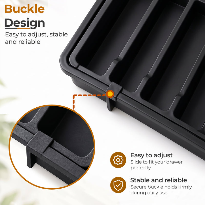 Plantex Expendable Cutlery Tray/Spoon Organiser for Kitchen Drawer-6