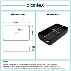 Plantex Ceramic Countertop Basin/Tabletop Washbasin/Bathroom Basin Sink/Marble Washbasin for Kitchen (White Veins, 24 x 13 x 5 Inch)-2