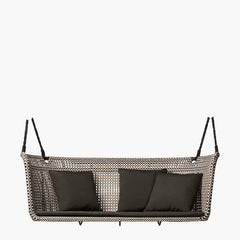 Barbara Three Seater Hanging Swing Without Stand For Balcony , Garden Swing (Brown, Light Brown, White)