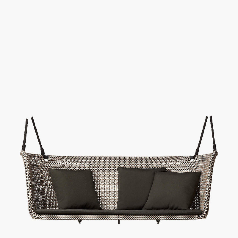 Barbara Three Seater Hanging Swing Without Stand For Balcony , Garden Swing (Brown, Light Brown, White)