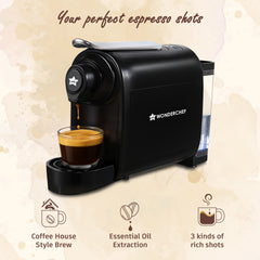 Wonderchef Regalia 15 Bar Capsule Coffee Maker with Free Frother for Cappuccino | Perfect Expresso Shots - Ristretto, Es