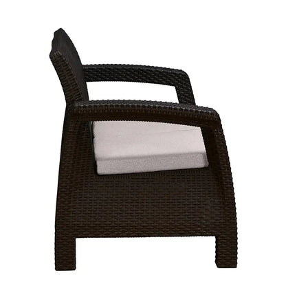 Nilkamal Goa Two Seater Plastic Sofa Set with Cushion