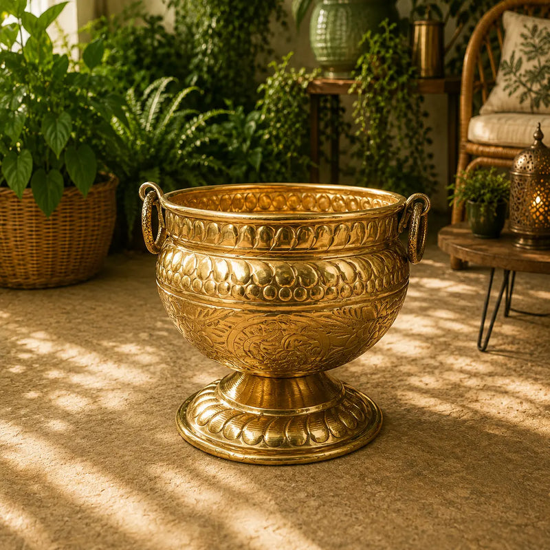 Brass Bucket Planter Pot