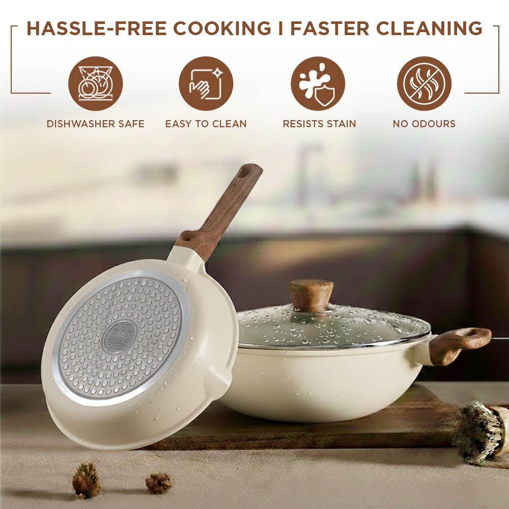Vinod Di Casa Signature Ceramic Non Stick Cookware Set - 3 pcs