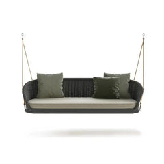 Nesti Double Seater Hanging Swing Without Stand For Balcony , Garden Swing (Dark Grey) Braided & Rope
