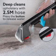 AGARO Elite Upright Wet & Dry Carpet Cleaner, 800W, 13.5 kPa Suction Pressure, 2 in 1 Handheld Carpet Spot Cleaner Machi