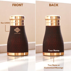 Personalized Copper Silk Finish Bedroom Water Bottle 950 ML