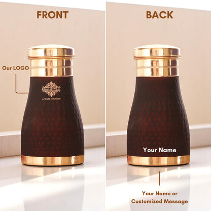 Personalized Copper Silk Finish Bedroom Water Bottle 950 ML