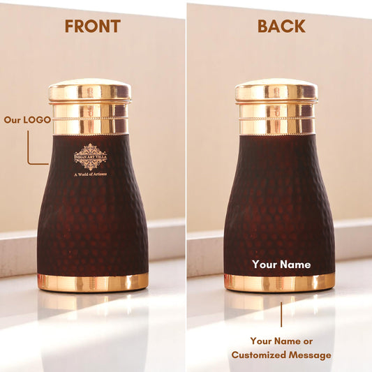 Personalized Copper Silk Finish Bedroom Water Bottle 950 ML