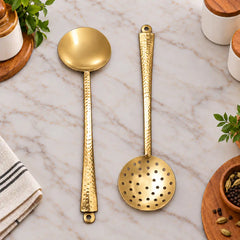 Brass Kitchen Ladles Set  (15.5 Inch)