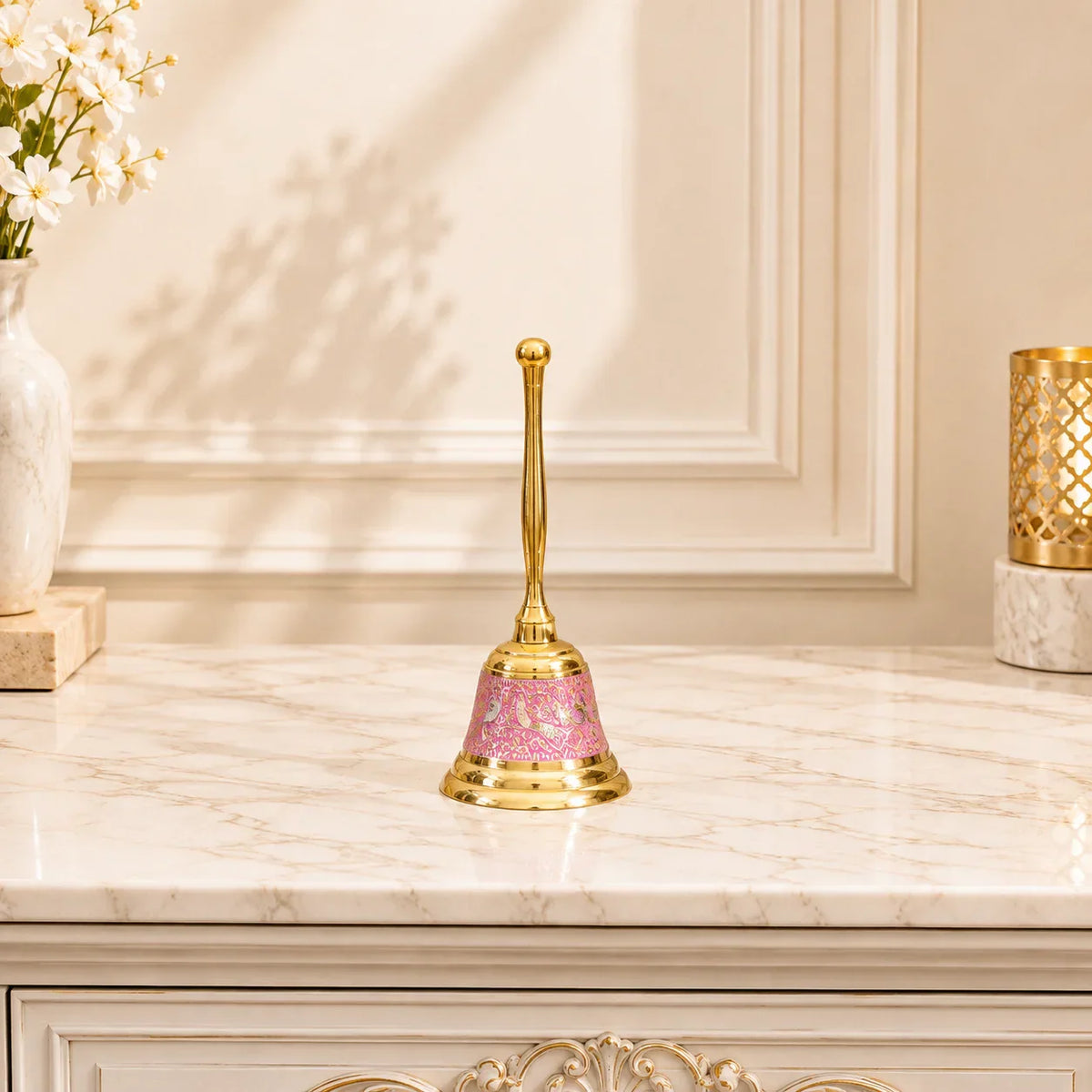 Brass Hand Painted Meenakari Handbell