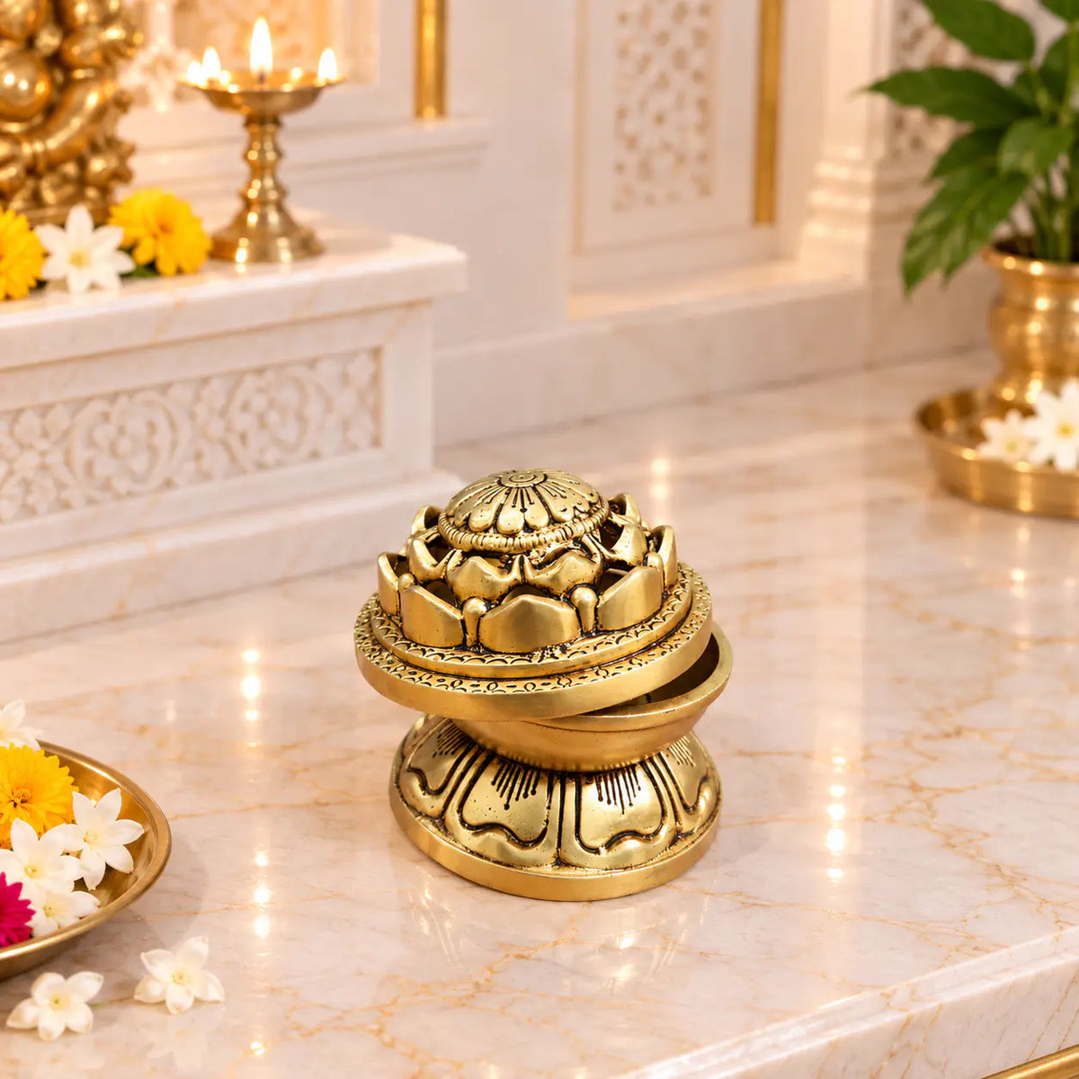 Brass Louts Dhoop Dani & Incense Holder
