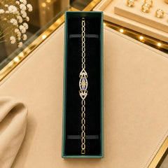 Colorful CZ Tennis Bracelet for Women | Gold-Tone Clasp, Gift Box